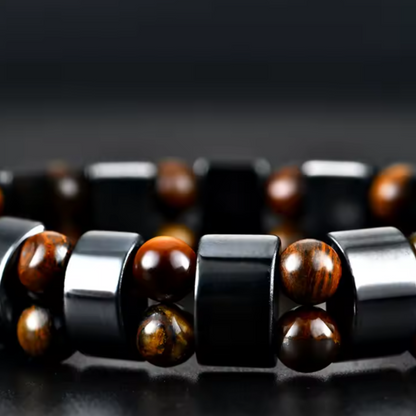 Tijgeroog & Hematiet armband