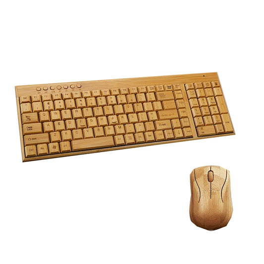 Houten Bluetooth Toetsenbord & Muis – Natuurlijk en Stijlvol