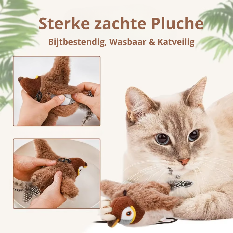 Interactieve mus die flappert en tjilpt voor je kat
