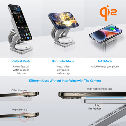 Qi2 3-in-1 magnetische draadloze oplader .