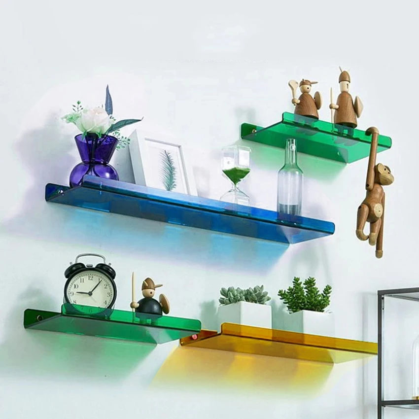 Zwevende Acryl Wandplanken – Kleurrijk, Creatief & Stijlvol